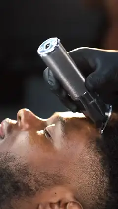 Still frame from a CUT/Barber Co. reel